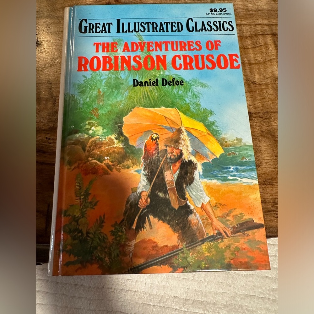 "The Adventures of Robinson Crusoe" by Daniel Defoe - Children's Hardcover Book